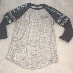 ❌🚫SOLD🚫❌PINK Victoria’s Secret Bling 3/4 sleeve